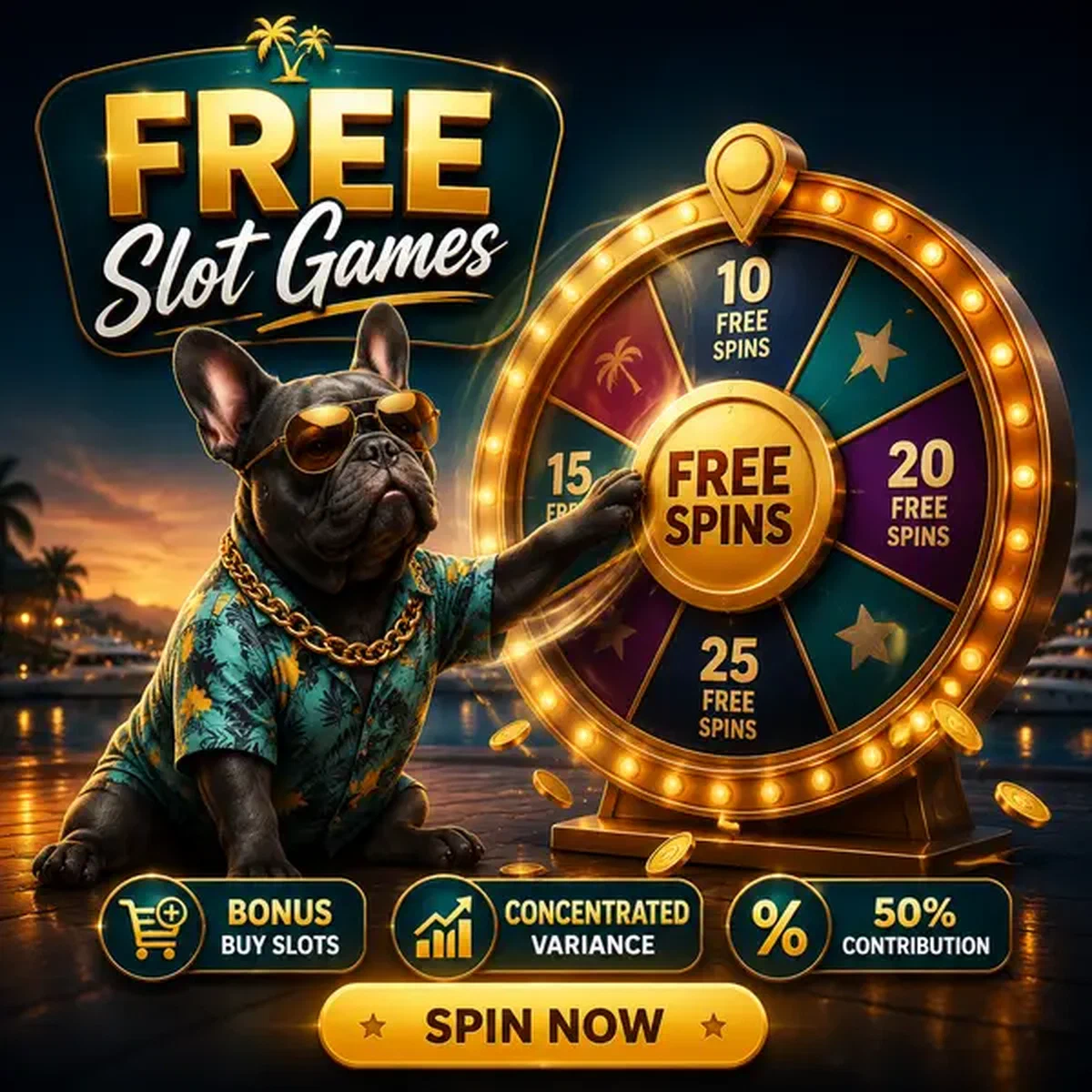 La Marina Cruiser gira la ruota dei premi dorata al piano di gioco delle slot gratis BaxterBet